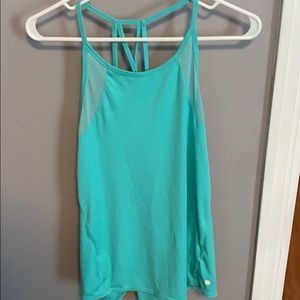 Teal, strappy athletic tank - size small.